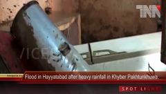 Flood in Hayyatabad after heavy rainfall in Khyber Pakhtunkhwa.