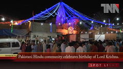 Pakistani Hindu community celebrate birthday of Lord Krishna.