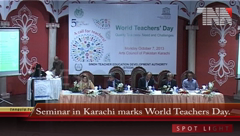 Seminar in Karachi marks World Teachers Day.