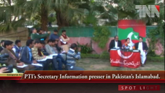 Islamabad- PTI Secretary Information Sheerin Mazari Presser.