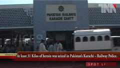 Karachi- Drugs Seized from Business Train.