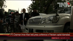 Islamabad- PTI Chief Imran Khan Presser.