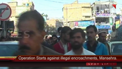 Operation Starts against illegal encroachments, Mansehra.