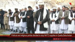 Political and religious parties decided to stop NATO supplies in Quetta,Baluchsitan.
