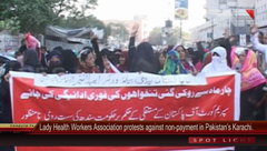 Karachi- Lady Health Workers Association Protest.