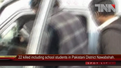 Nawabshah- Dumper and School Van Collision, At least 18 Children Killed.