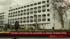 Pakistan eliminates the possibility to release Shakeel Afridi.