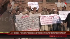 Peshawar- All Pakistan Pensioners Association Protest.