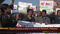Peshawar- WAPDA Employees Union Protest.