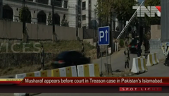Islamabad- Treason Case, Musharraf Arrival at Special Court.