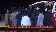 Karachi- Funeral Prayer of 13 Martyred Police Commandos Offered.