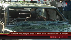 Karachi- Twin Blasts Near Mominabad Police Station, 5 Injured.