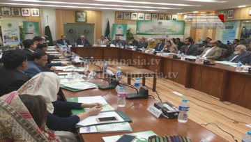 Islamabad- Chief Election Commissioner of Pakistan Justice(R) Sardar Muhammad Raza Khan addresses to Seminar