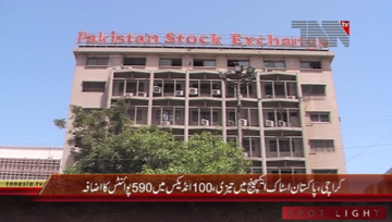 Karachi- Pakistan Stock Exchange, 100 Index rises by 590 Points