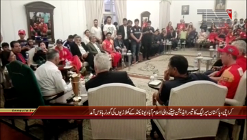 Karachi- Governor Sindh Muhammad Zubair meets Islamabad United Team Members