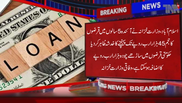Islamabad, Finance Ministry has feared that the volume of loans could reach Rs 45,000 billion in the next five years